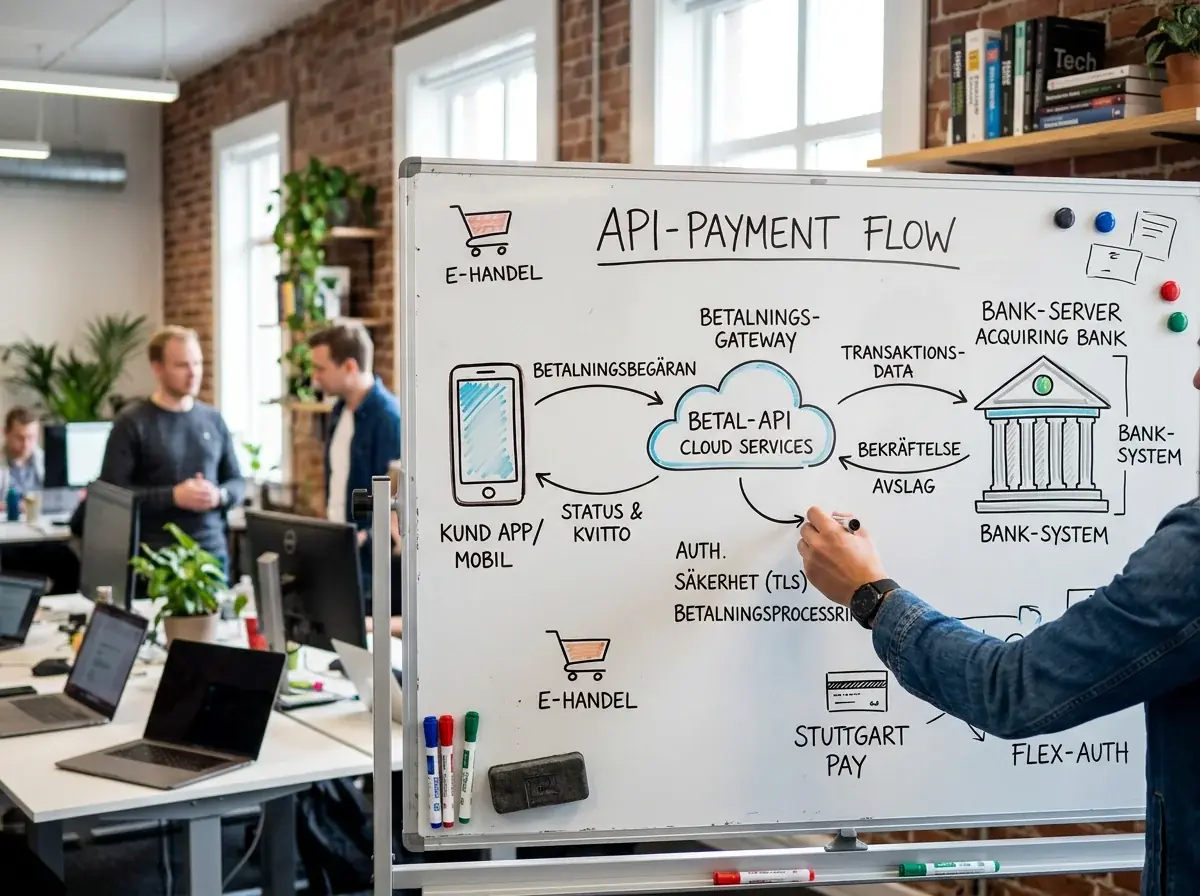 Illustration av API-baserad betalning i realtid