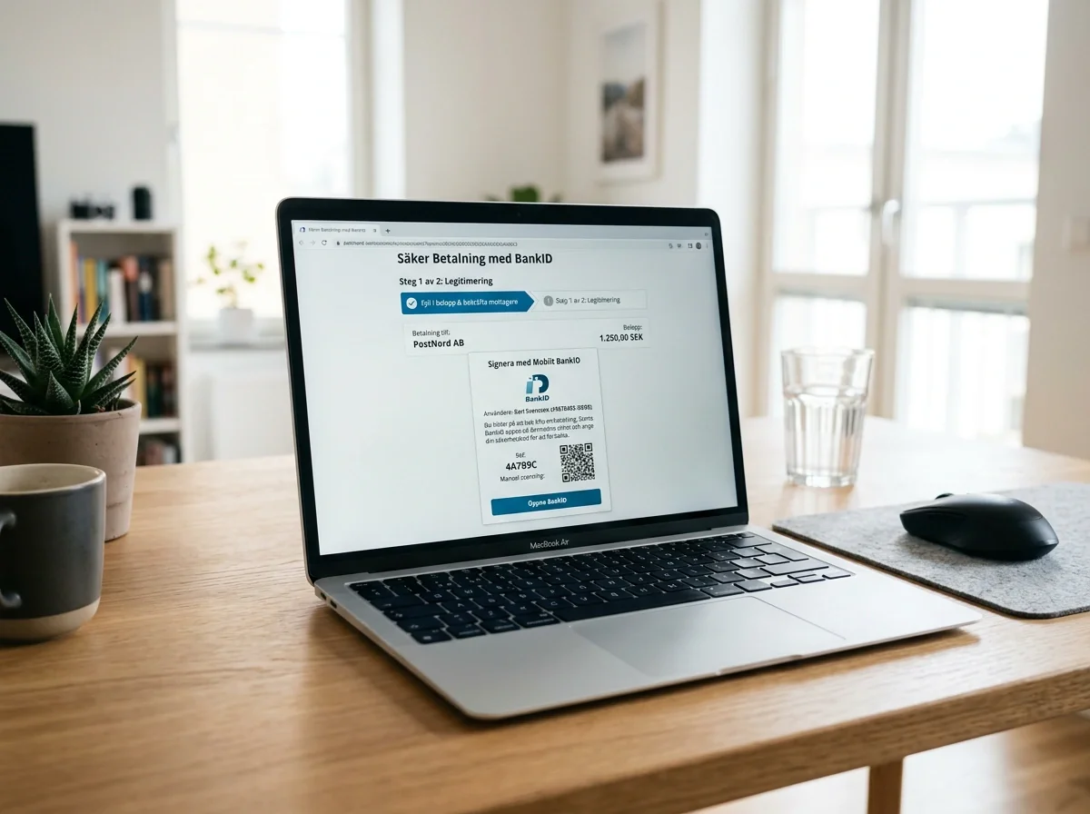Betalningsflöde steg för steg med BankID-verifiering