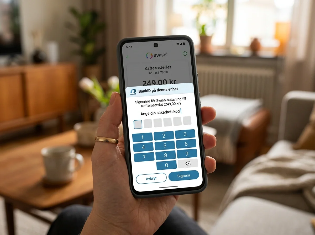 BankID och Swish verifiering på mobilen för casinospel