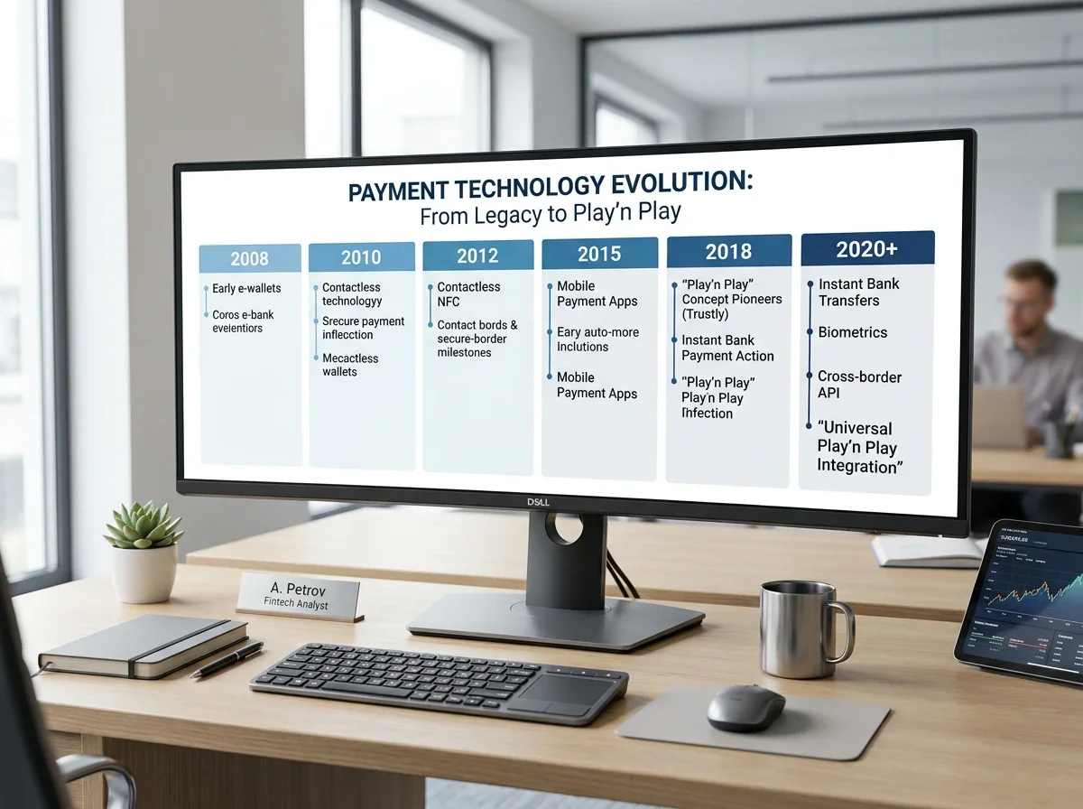 Grafisk översikt av Pay N Play-teknikens evolution