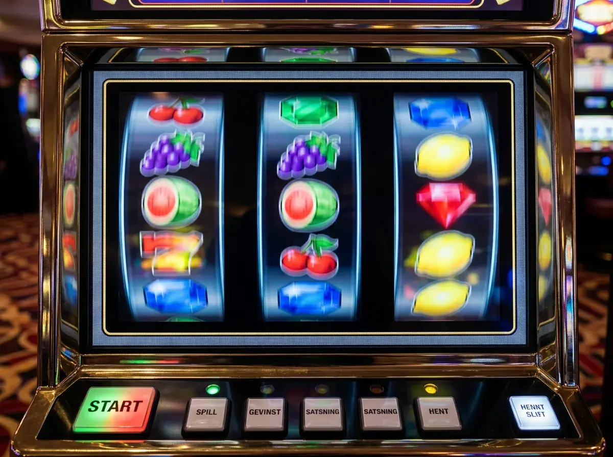 Snurrande slotbarbar på en digital spelautomat