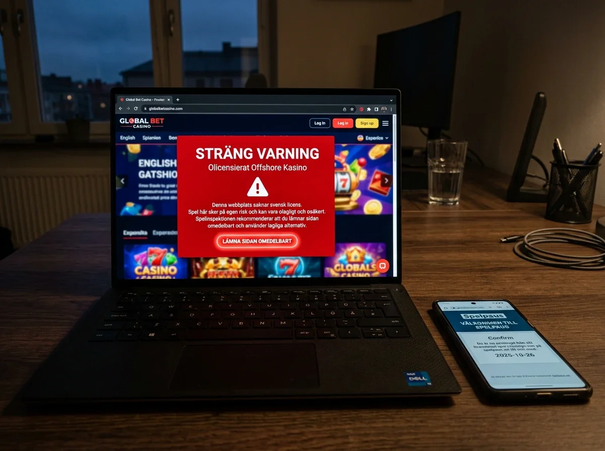 Problem med kringgående av Spelpaus på olicensierade sajter