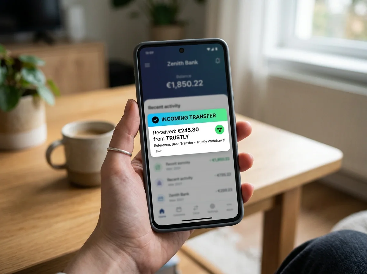 Trustly-uttag direkt till bankkontot via Open Banking